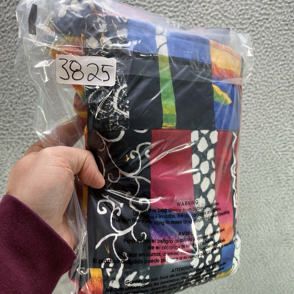 Vintage Erin London Jacket Medium Colorful Art Full Zip Lightweight - Picture 11 of 11